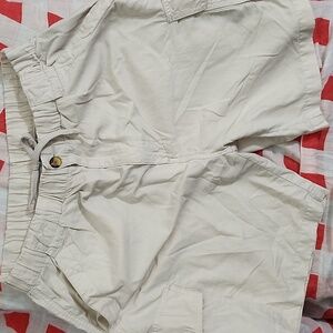 OP Ocean Pacific Men's Off-White Cargo Pants, Size L - Versatile Outdoor Wear